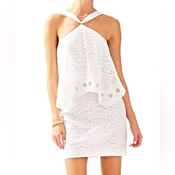 Lilly Pulitzer Tops - Lilly Pulitzer Pearson Dress Resort White Oyster Shell White Lace Size, Size 4